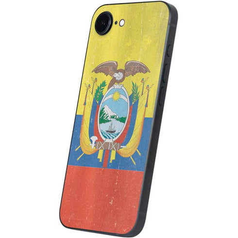 Ecuador Flag Distressed iPhone 16e Skin